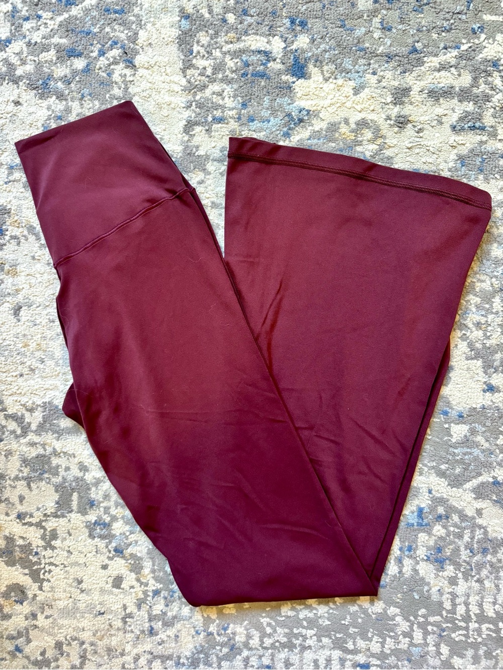 aerie Flared Leg Pants in Burgundy